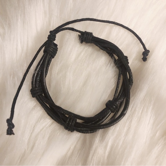 Other - Unisex Adjustable Boho Multi-Strand Knotted Leather Cord Bracelet